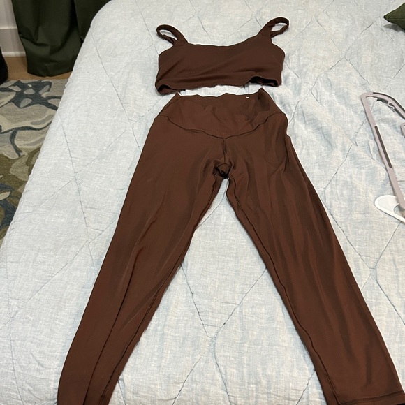 Brown Two-Piece aerie legging bra med/8 - Picture 2 of 8